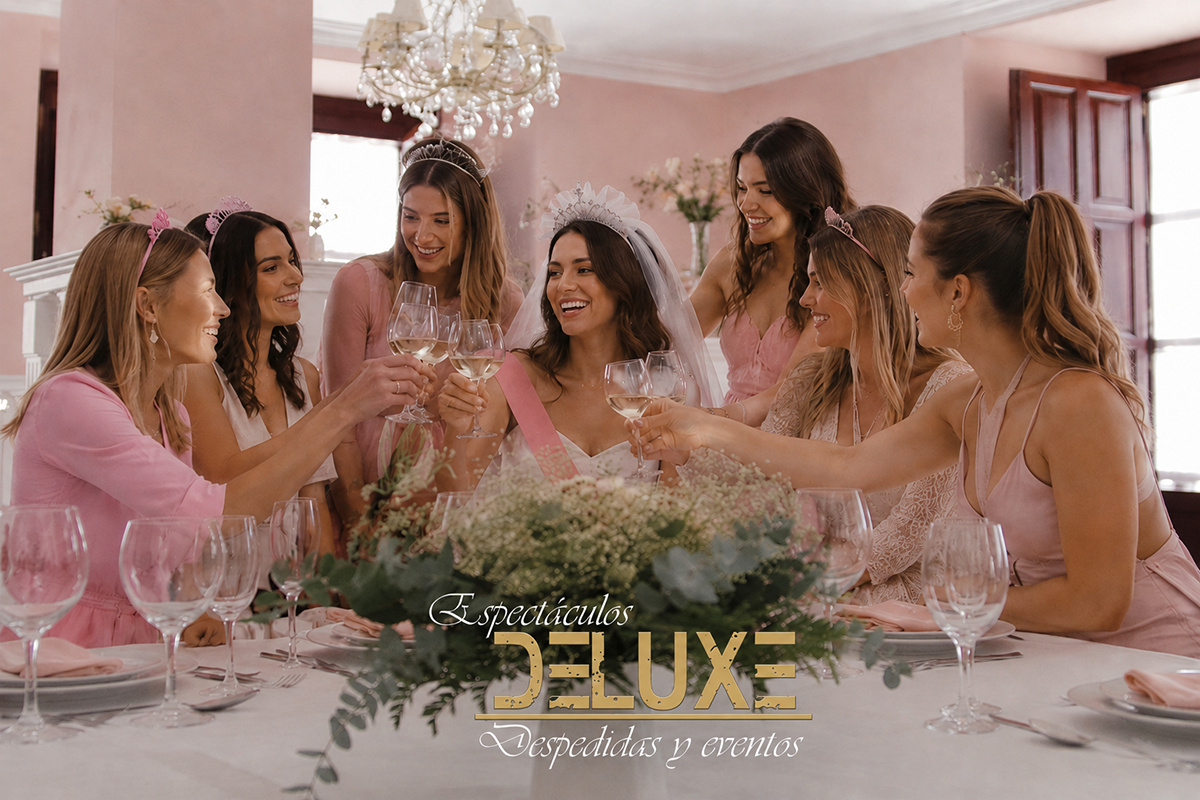 Grupo de chicas celebrando una despedida de soltera en un restaurante privado del centro de Sevilla