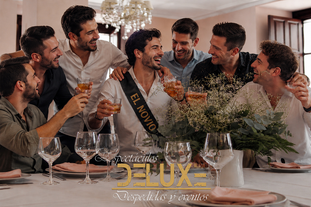 Grupo celebrando en el centro de Sevilla